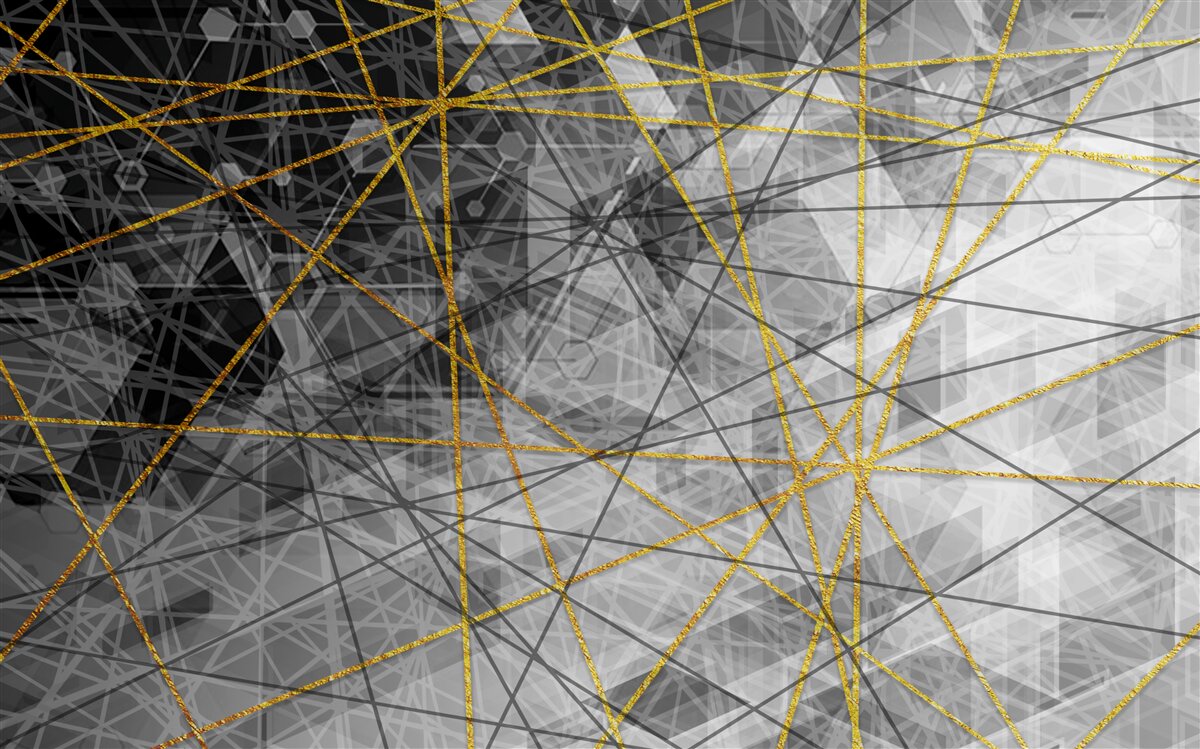 Fototapeta zlatá niť a kamene