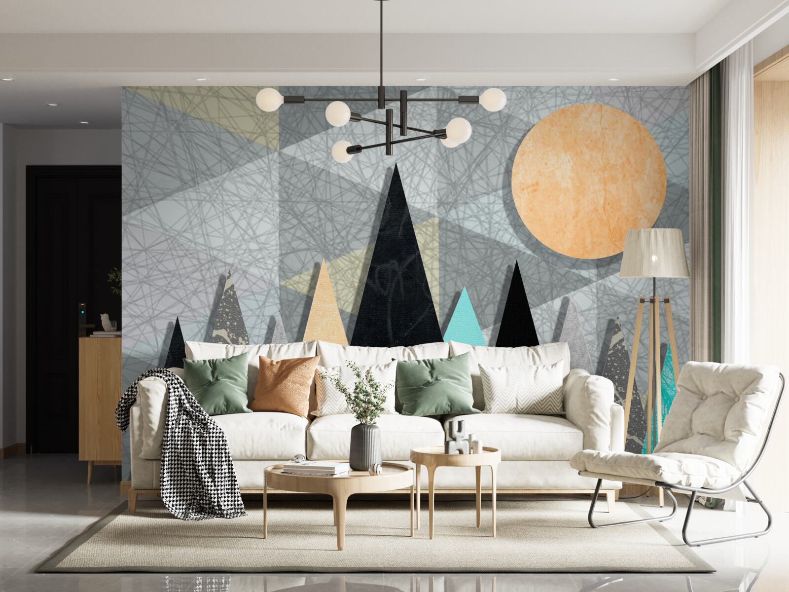 Fototapeta zapadajúce slnko nad borovicovým lesom