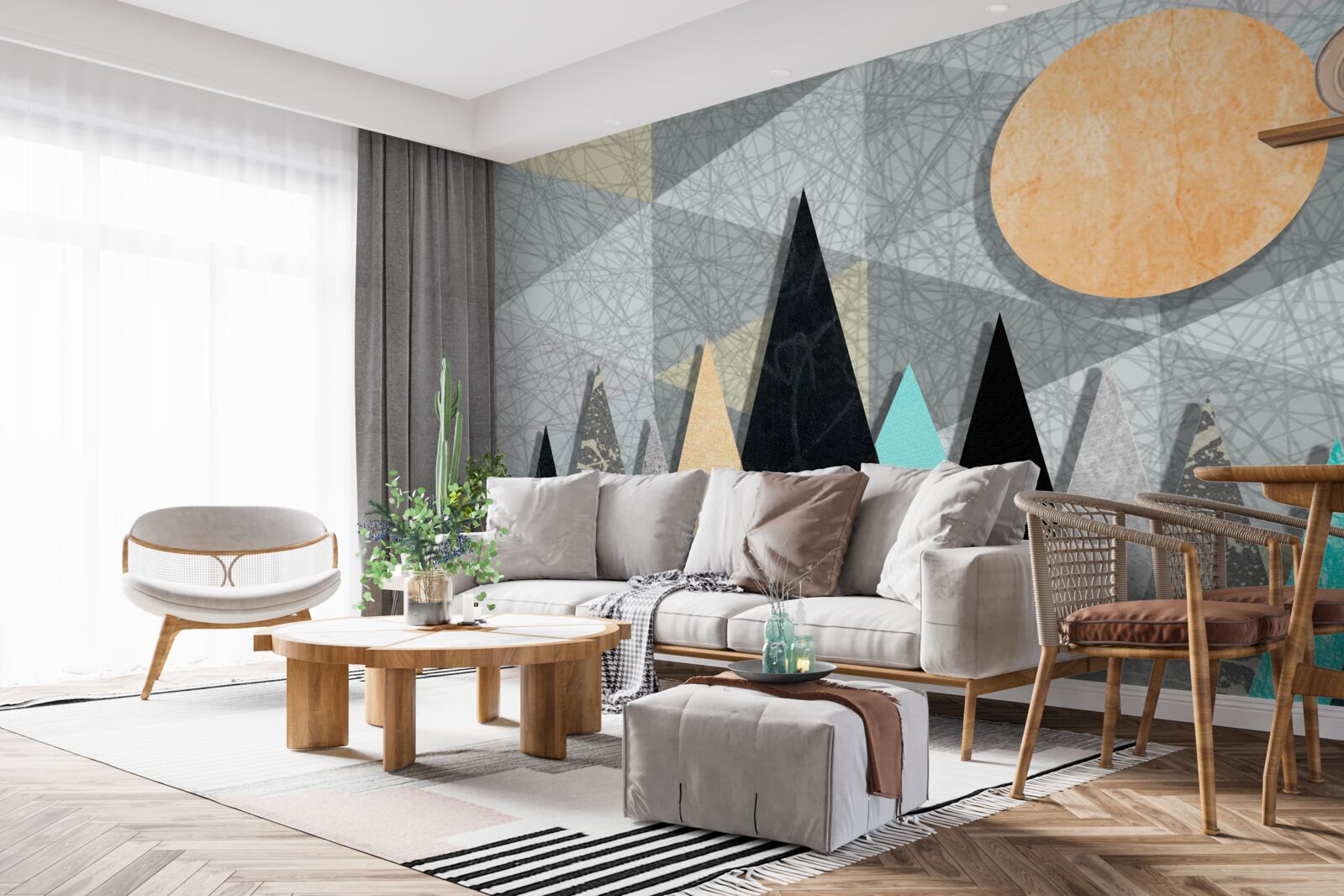 Fototapeta zapadajúce slnko nad borovicovým lesom