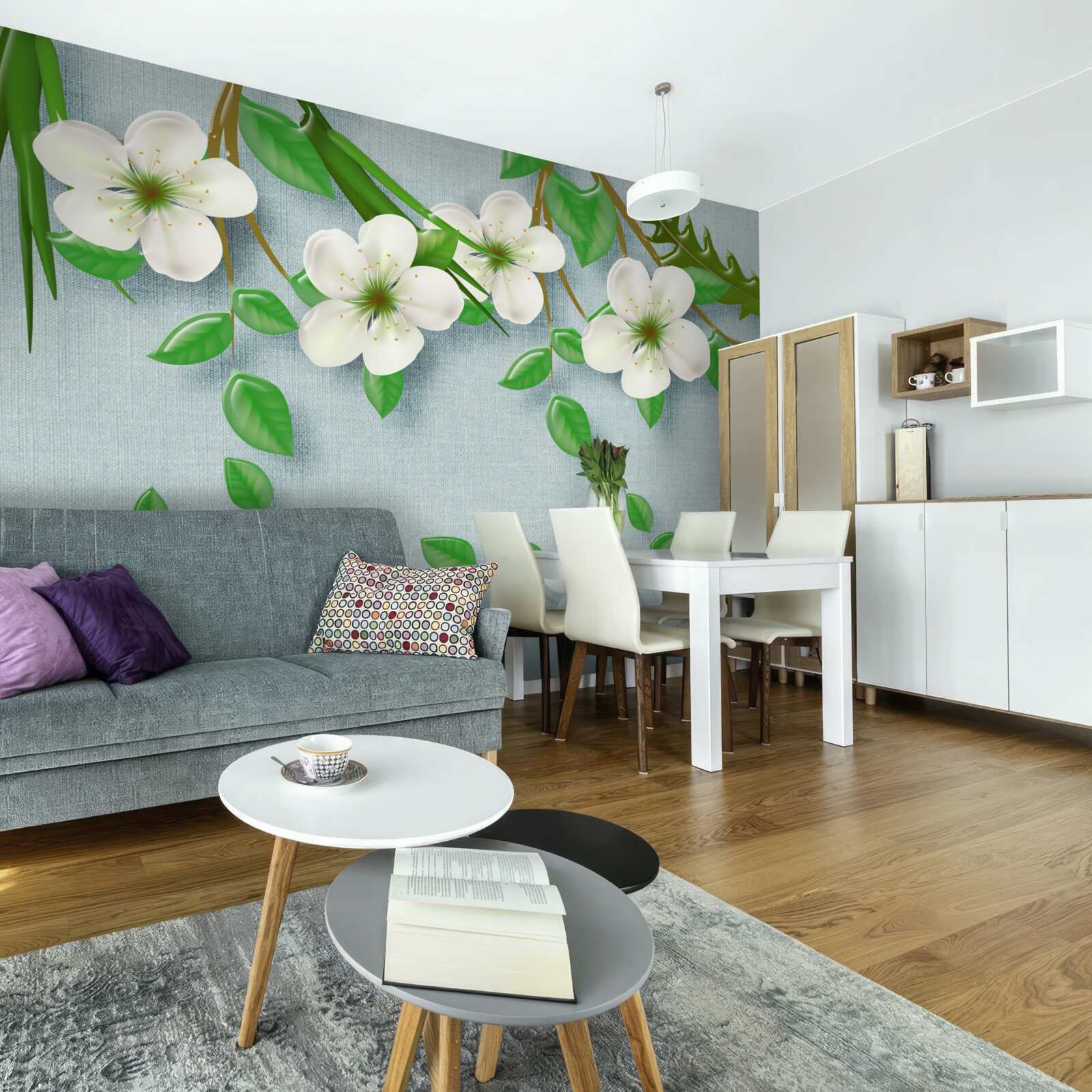 Fototapeta kvitnúce stromy na jar proti modrej oblohe