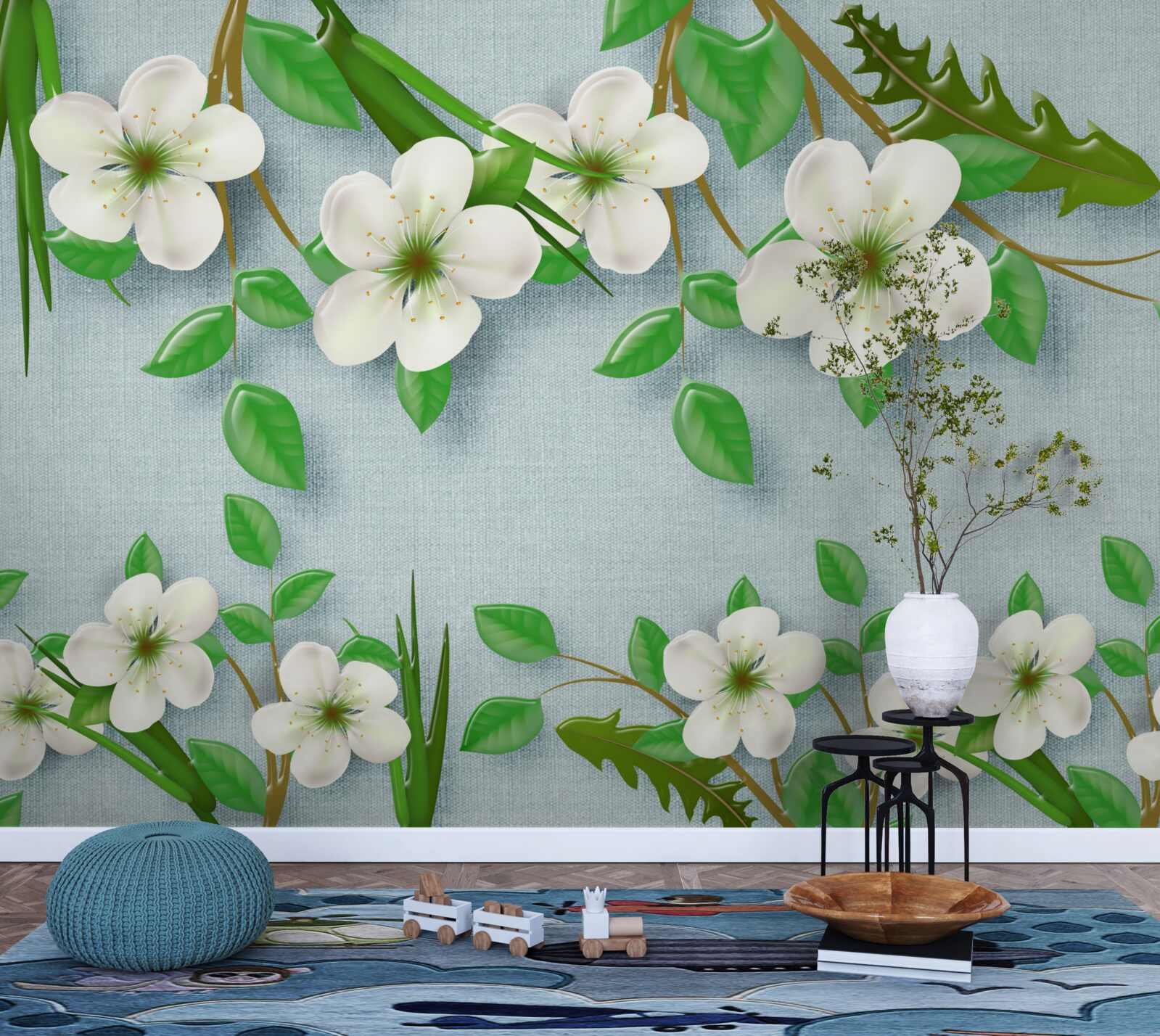 Fototapeta kvitnúce stromy na jar proti modrej oblohe