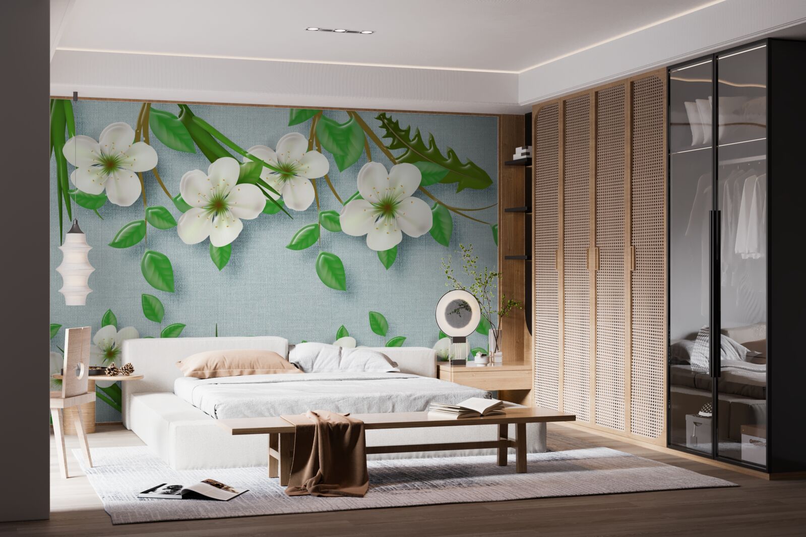 Fototapeta kvitnúce stromy na jar proti modrej oblohe