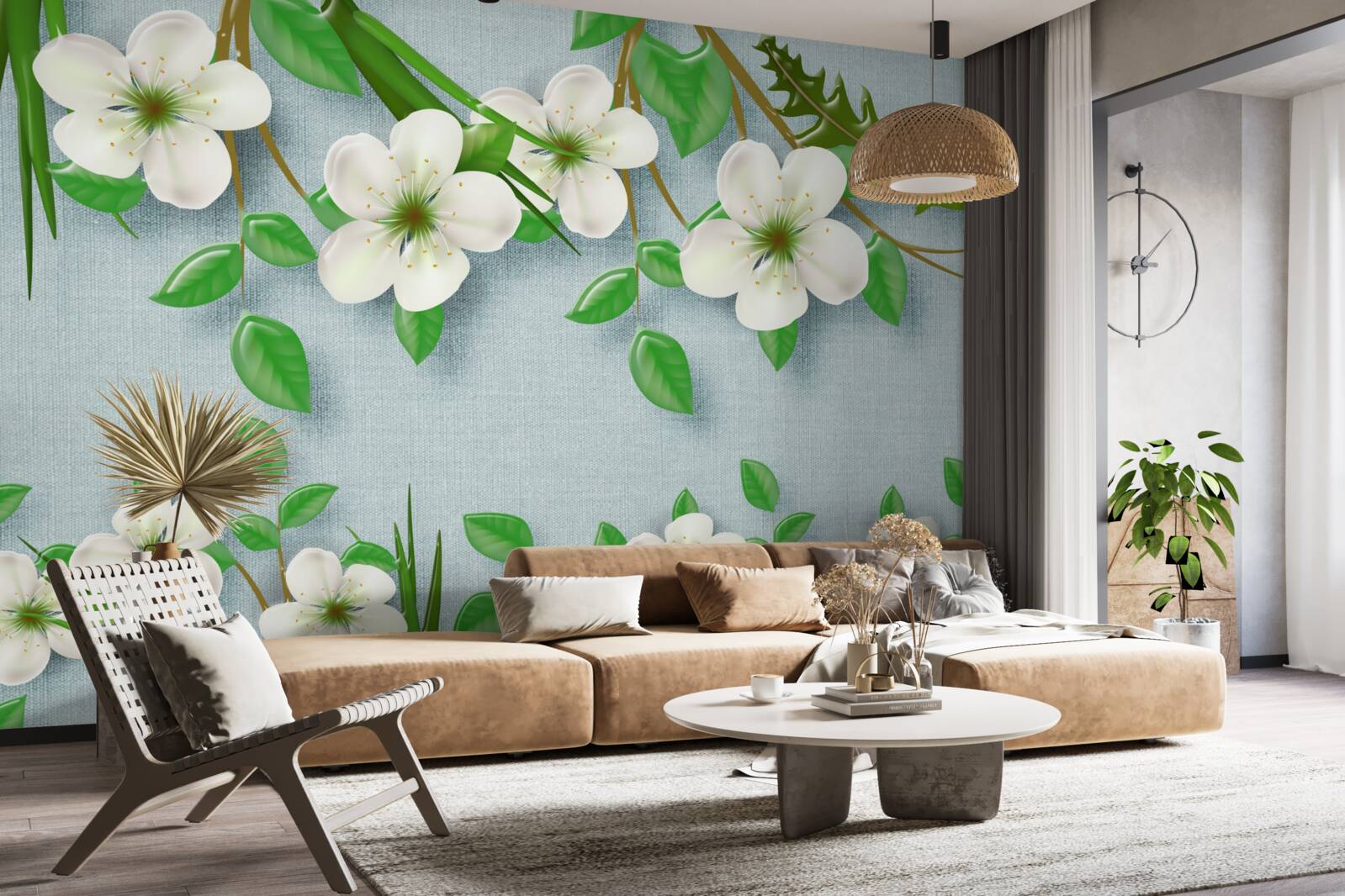 Fototapeta kvitnúce stromy na jar proti modrej oblohe