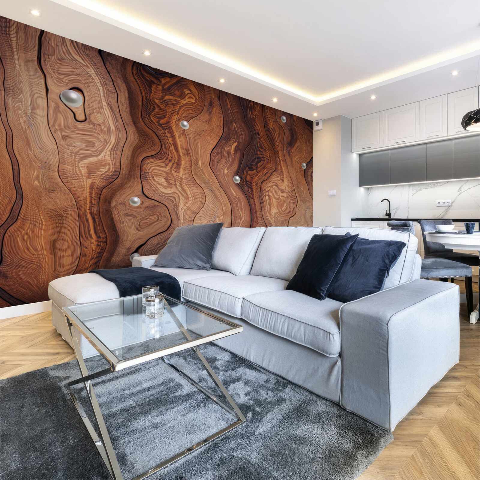 Fototapeta textúrované drevo a perly