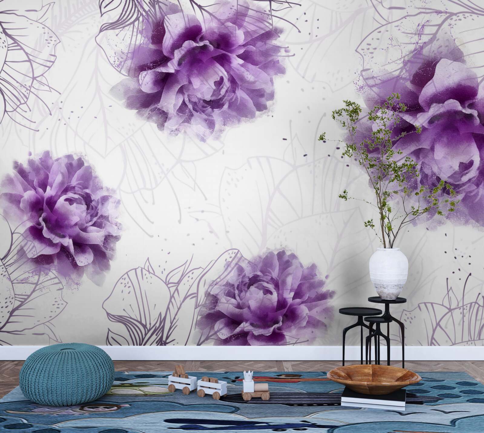 Fototapeta pivonky majú krásny fialový odtieň