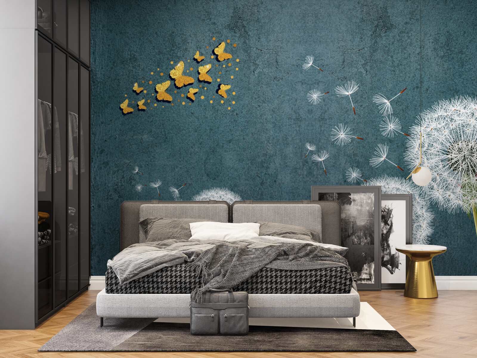 Fototapeta motýle vznášajúce sa nad púpavami