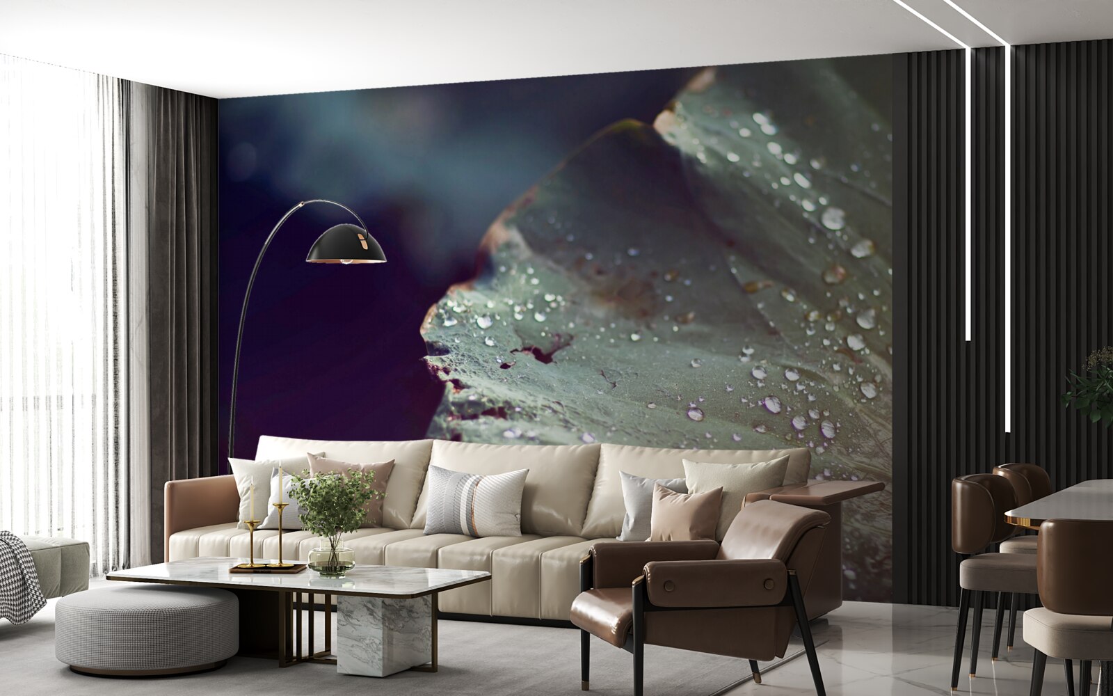 Fototapeta zrnká skorej rosy na liste