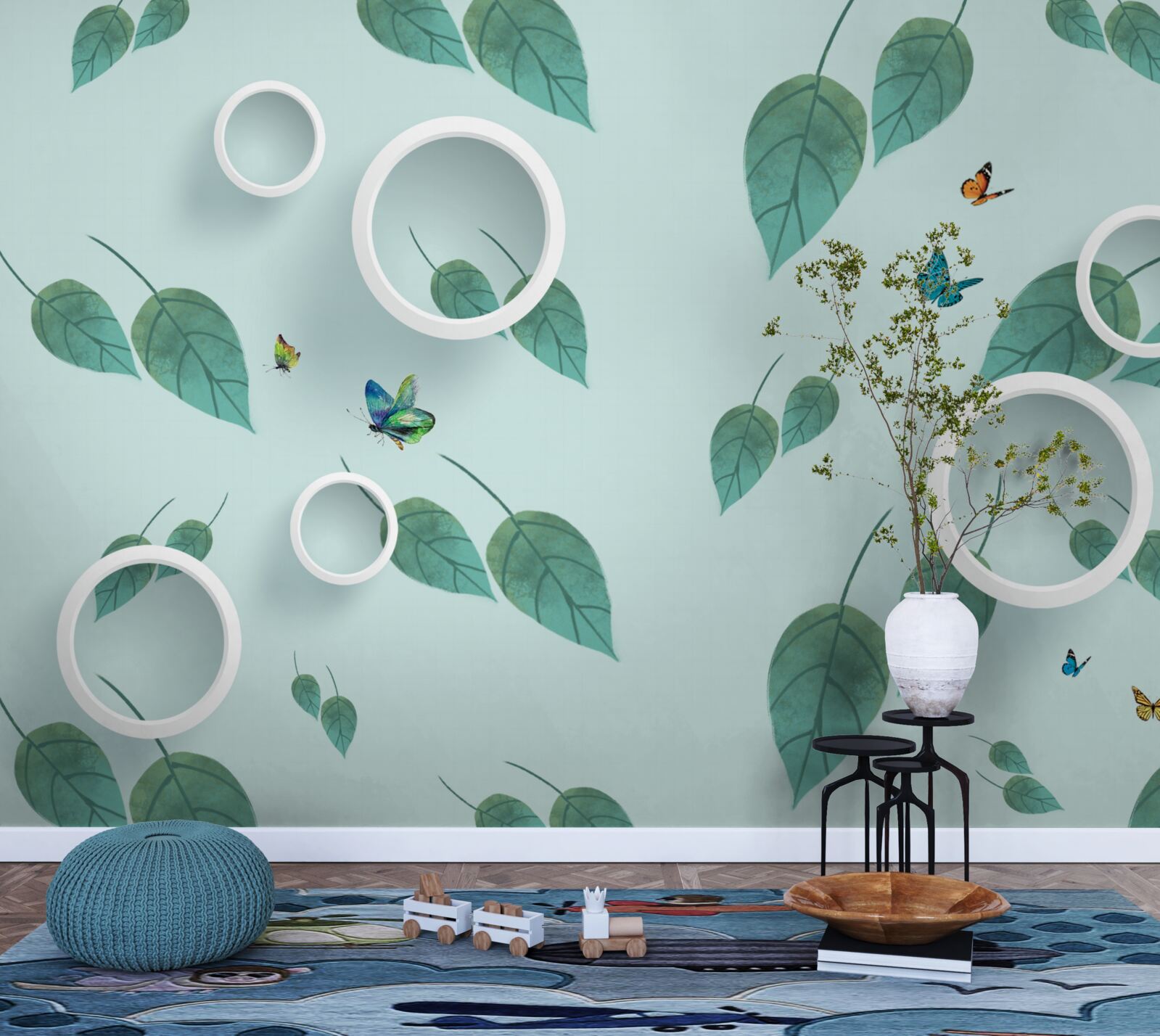 Fototapeta Lepidoptera medzi zelenými listami