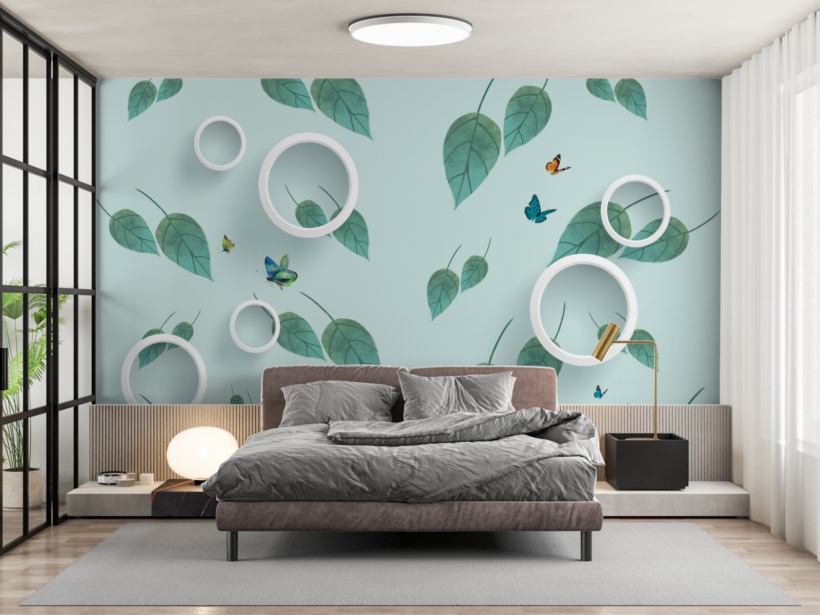 Fototapeta Lepidoptera medzi zelenými listami