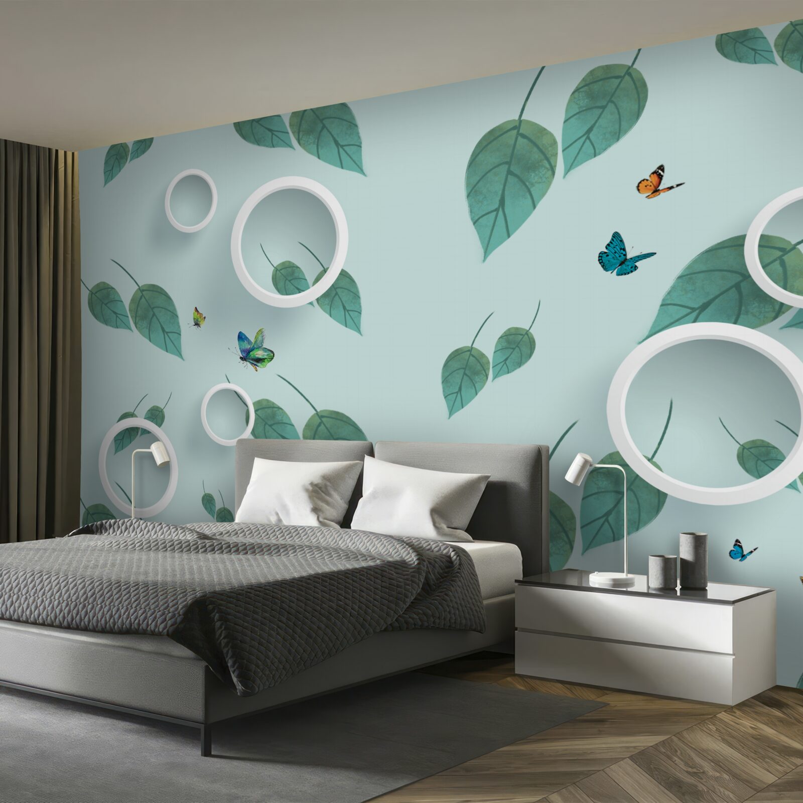 Fototapeta Lepidoptera medzi zelenými listami