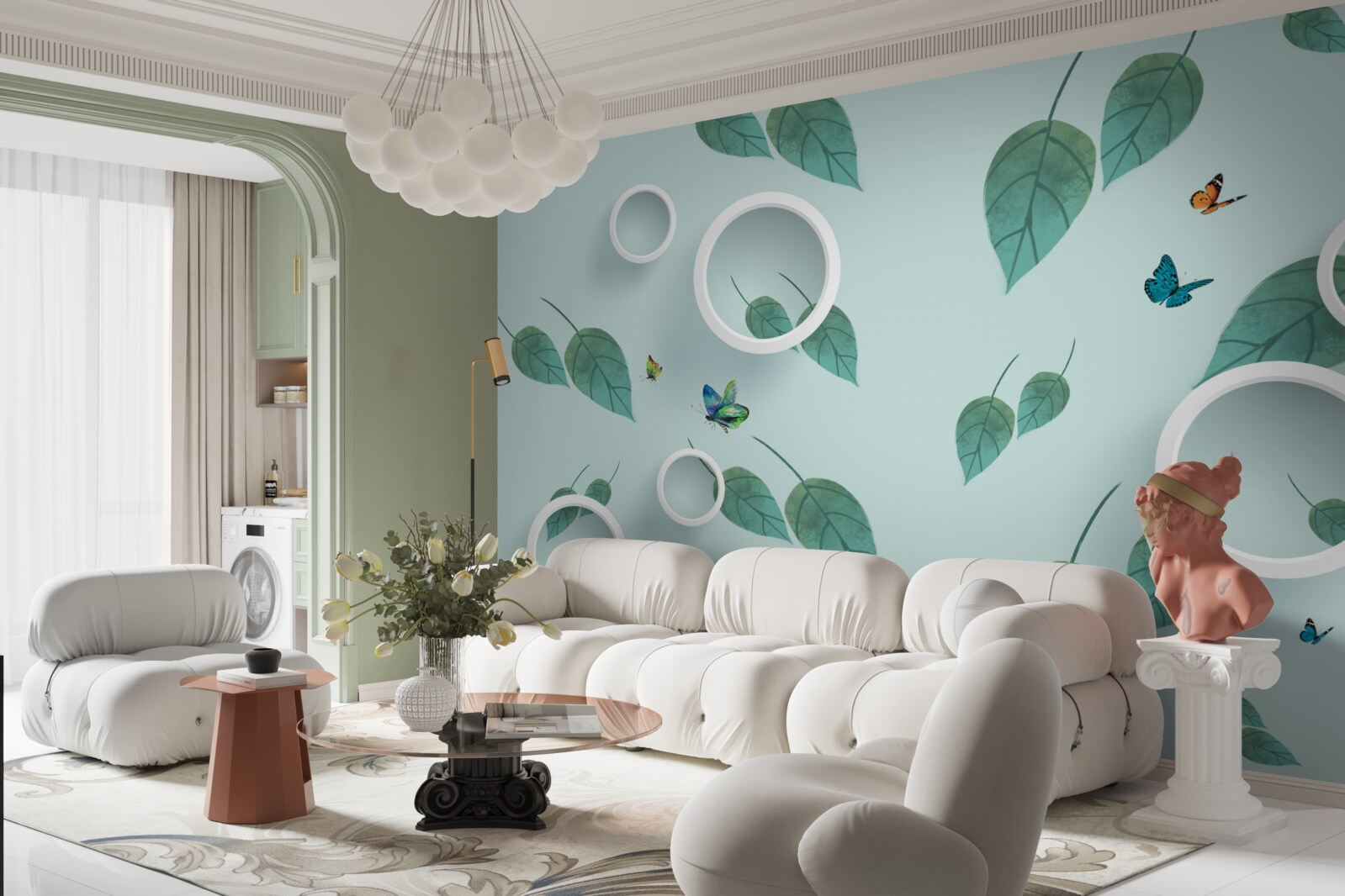 Fototapeta Lepidoptera medzi zelenými listami