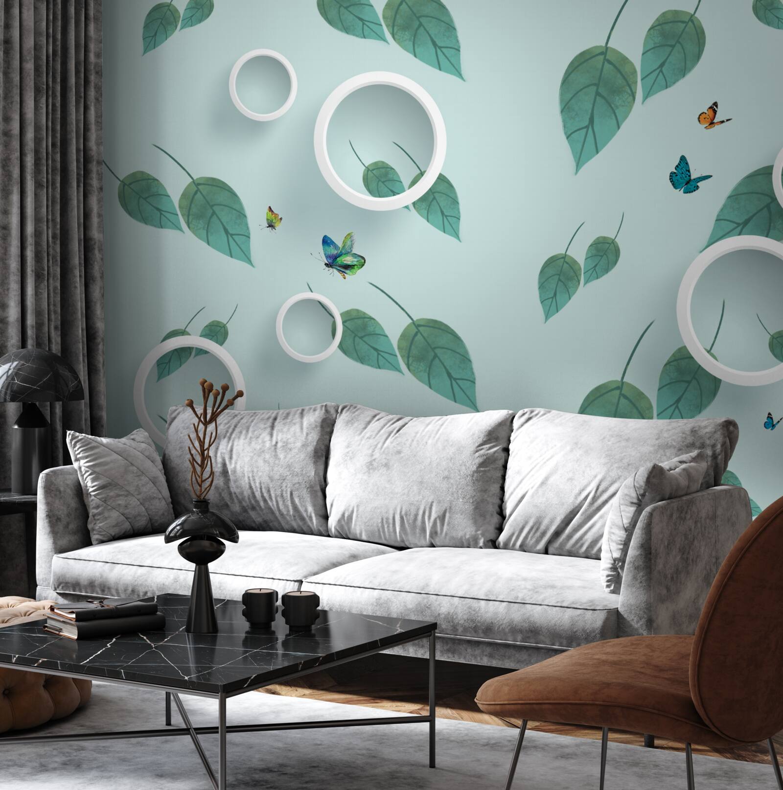 Fototapeta Lepidoptera medzi zelenými listami