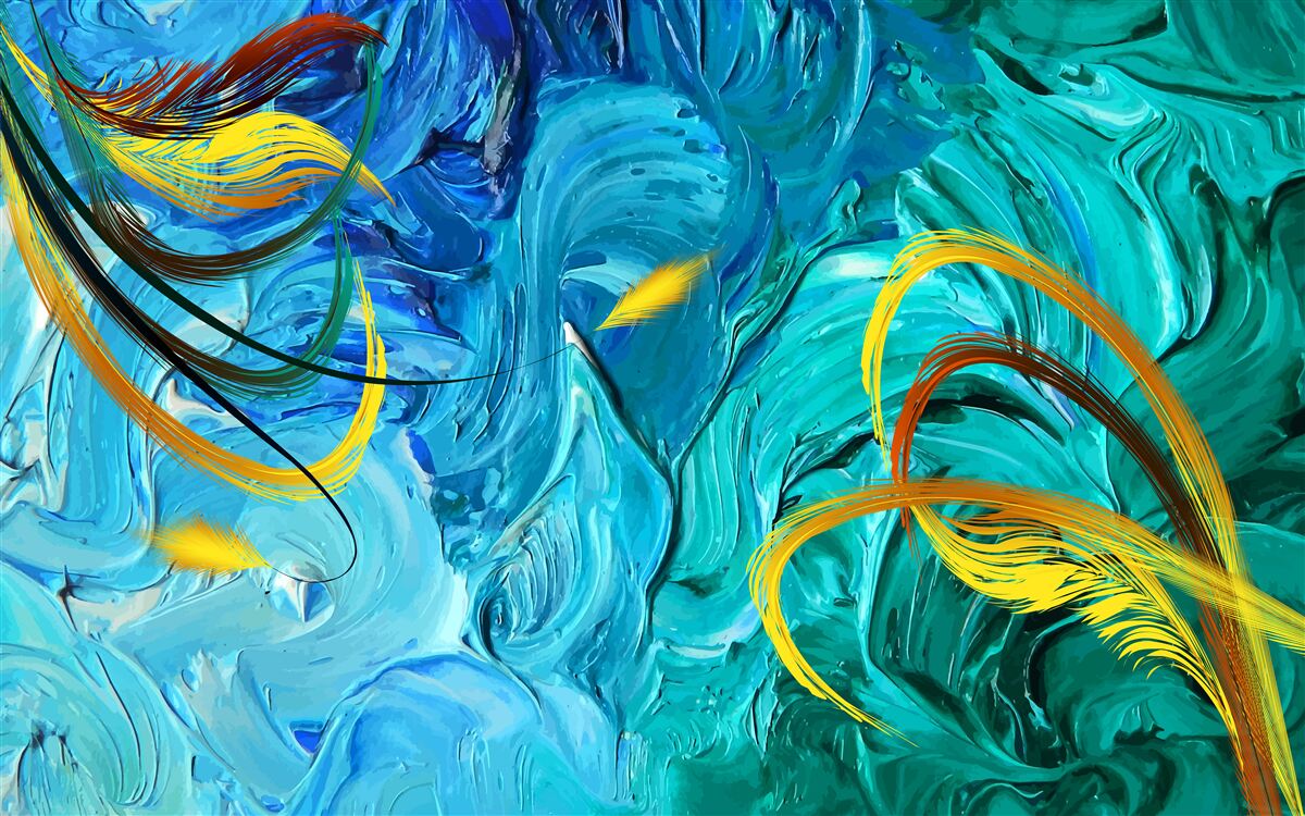 Fototapeta modré kvašové farbivá rôznych odtieňov