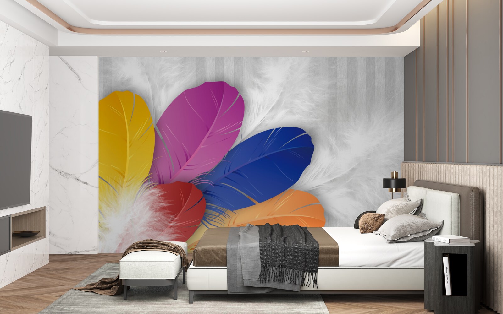 Fototapeta svetlé a starostlivo vyleštené perie