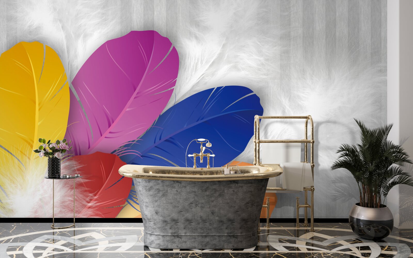 Fototapeta svetlé a starostlivo vyleštené perie