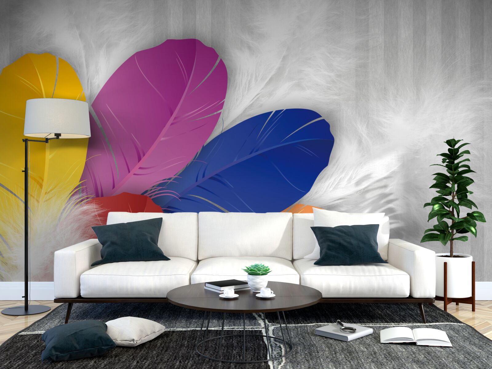 Fototapeta svetlé a starostlivo vyleštené perie