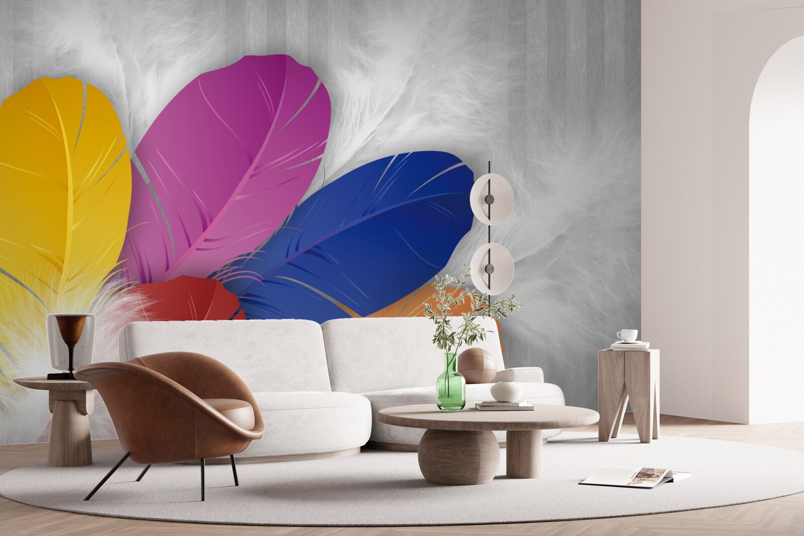 Fototapeta svetlé a starostlivo vyleštené perie