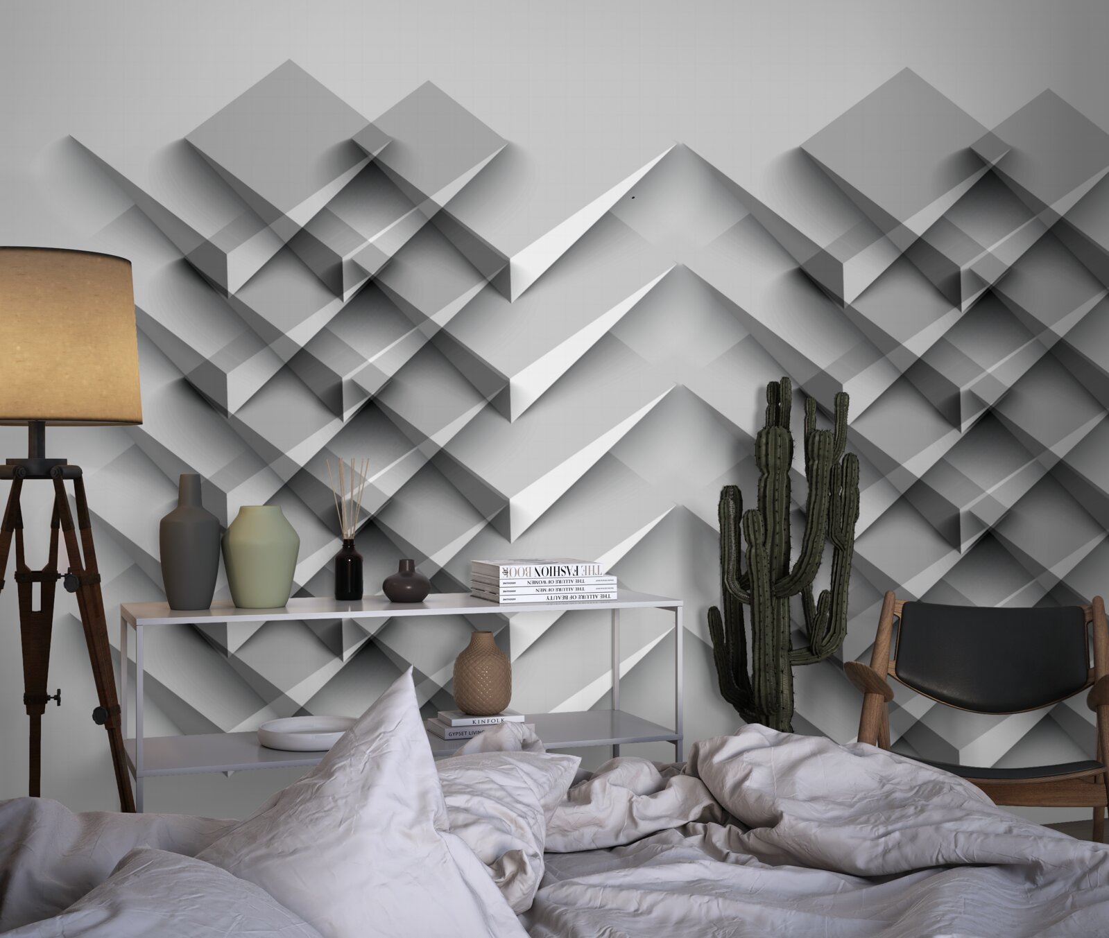 Fototapeta hromada 3D trojuholníkov