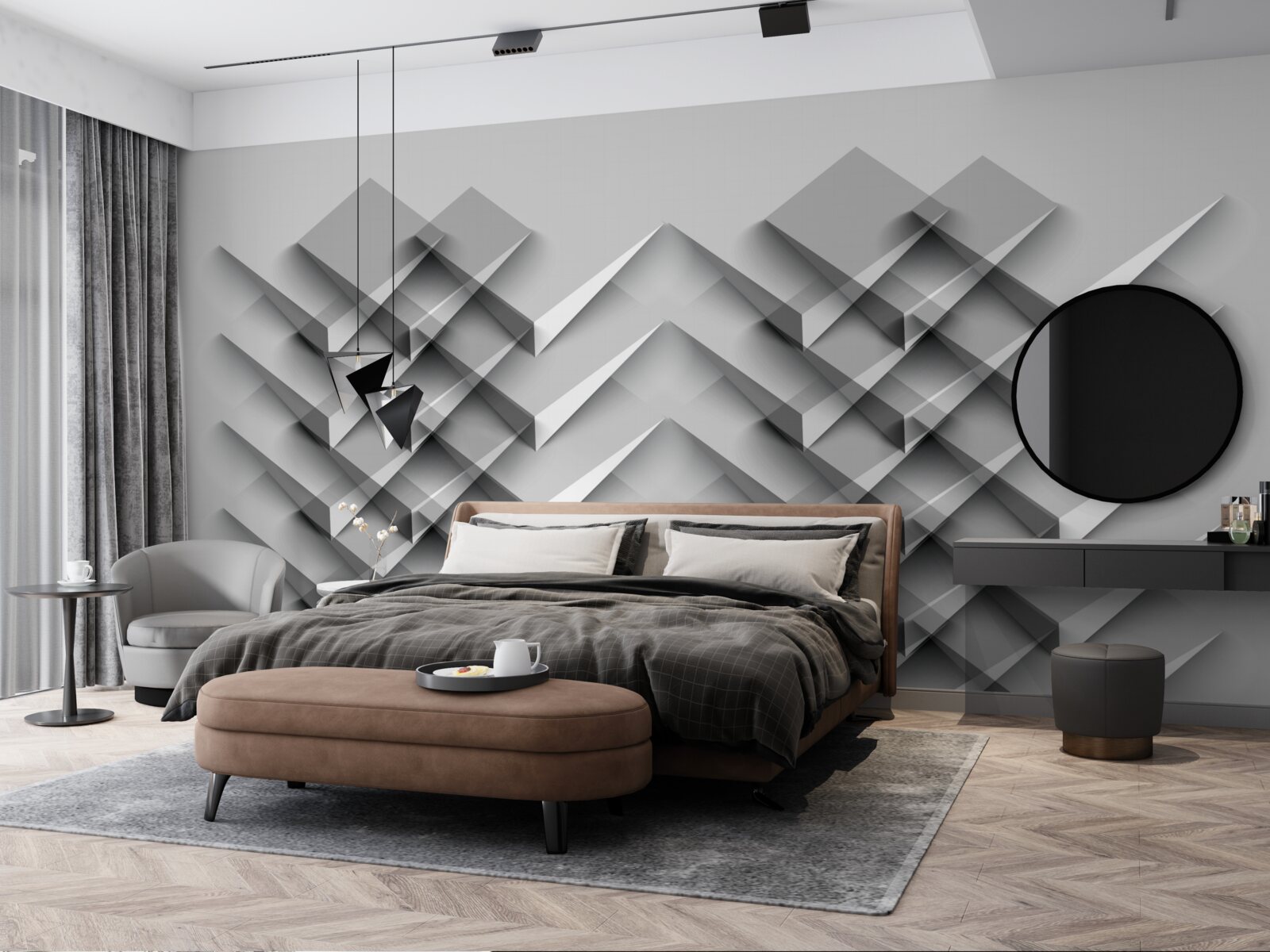 Fototapeta hromada 3D trojuholníkov