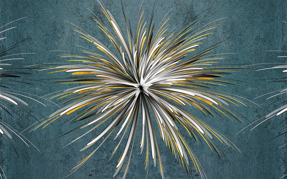 Fototapeta vetva s chmýří na modrom pozadí