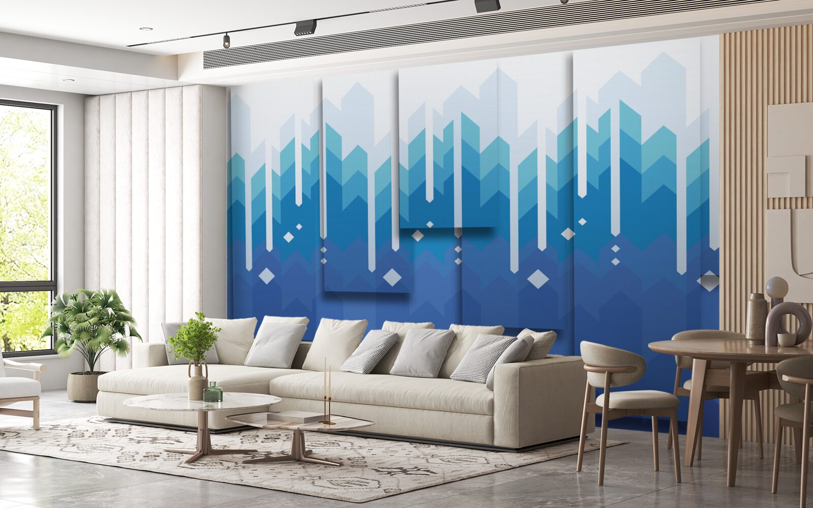 Fototapeta kaskádovité hory vynikajú svojou chladnou majestátnosťou