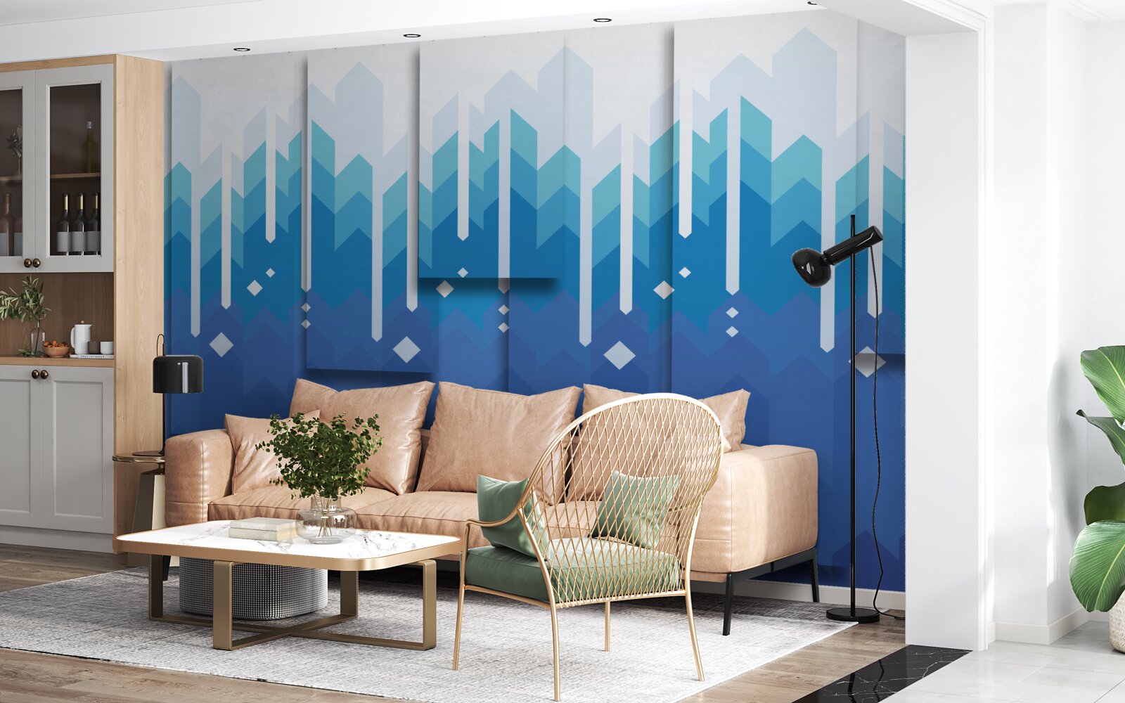 Fototapeta kaskádovité hory vynikajú svojou chladnou majestátnosťou