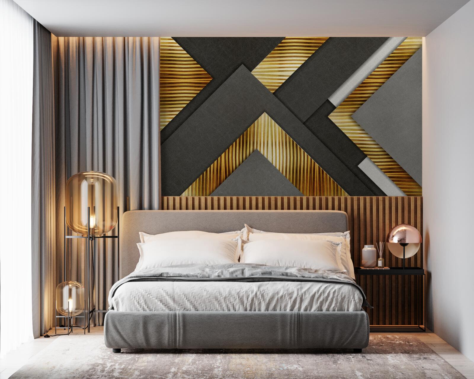 Fototapeta obdĺžniky sú čierne so zlatými čiarami