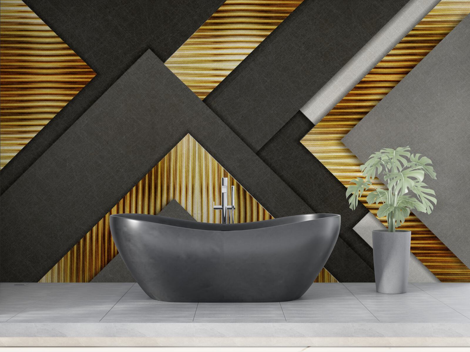 Fototapeta obdĺžniky sú čierne so zlatými čiarami