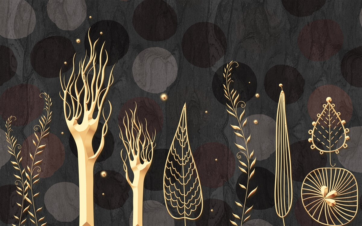 Fototapeta nočný čas medzi listnatými stromami