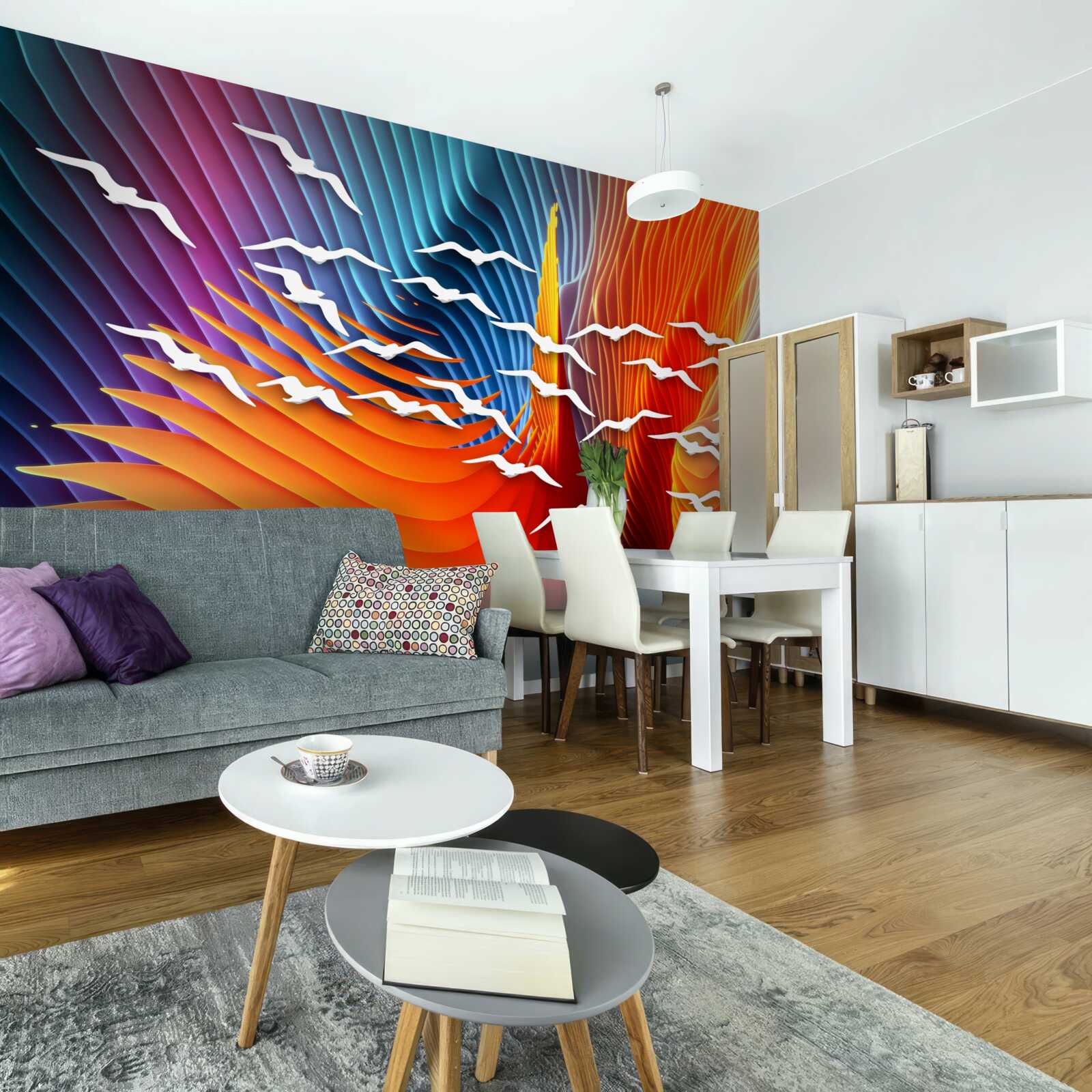 Fototapeta abstraktné vtáky medzi dunami