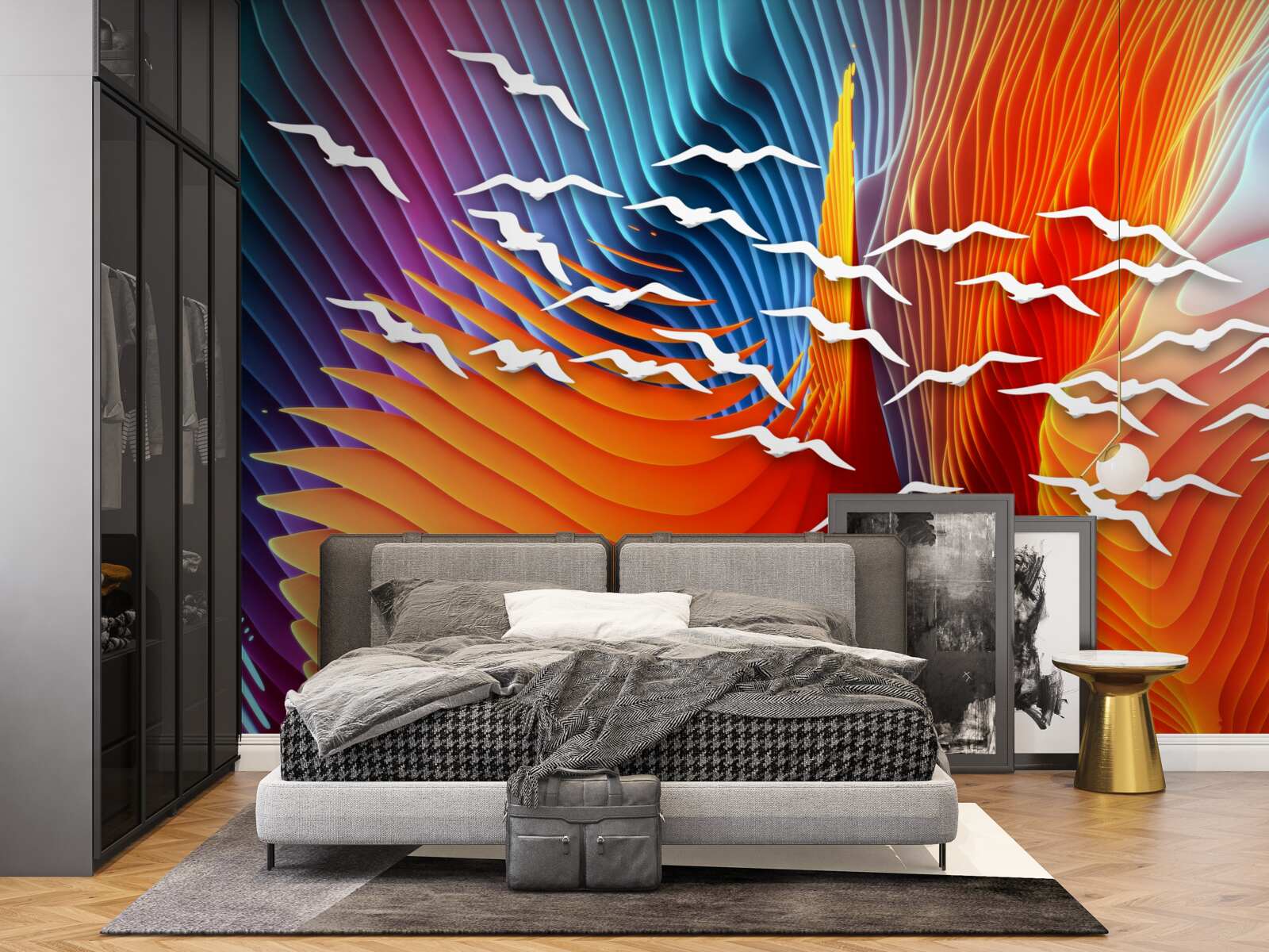 Fototapeta abstraktné vtáky medzi dunami