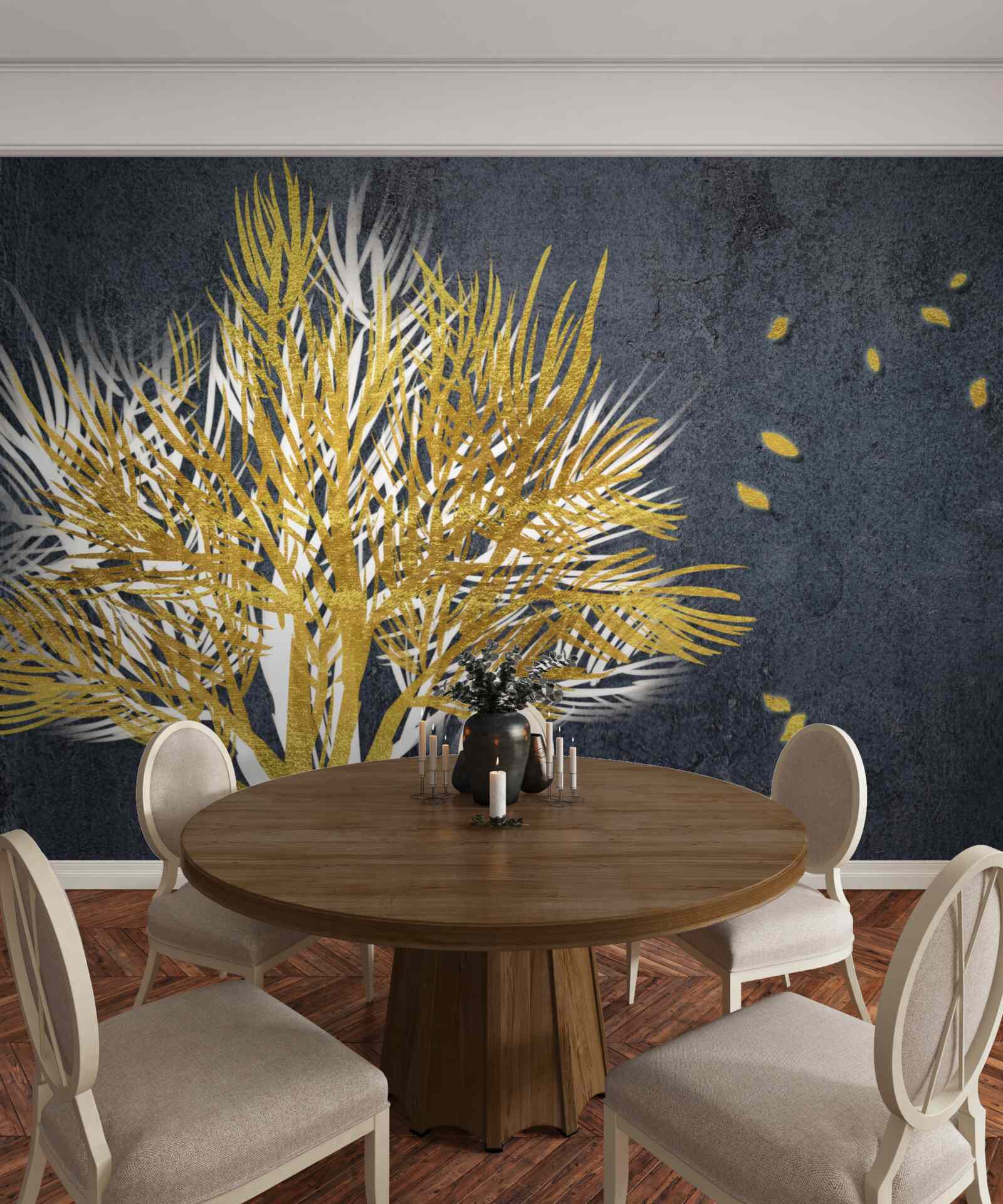 Fototapeta vtáky stúpajú do neba zo zamrznutého lesa