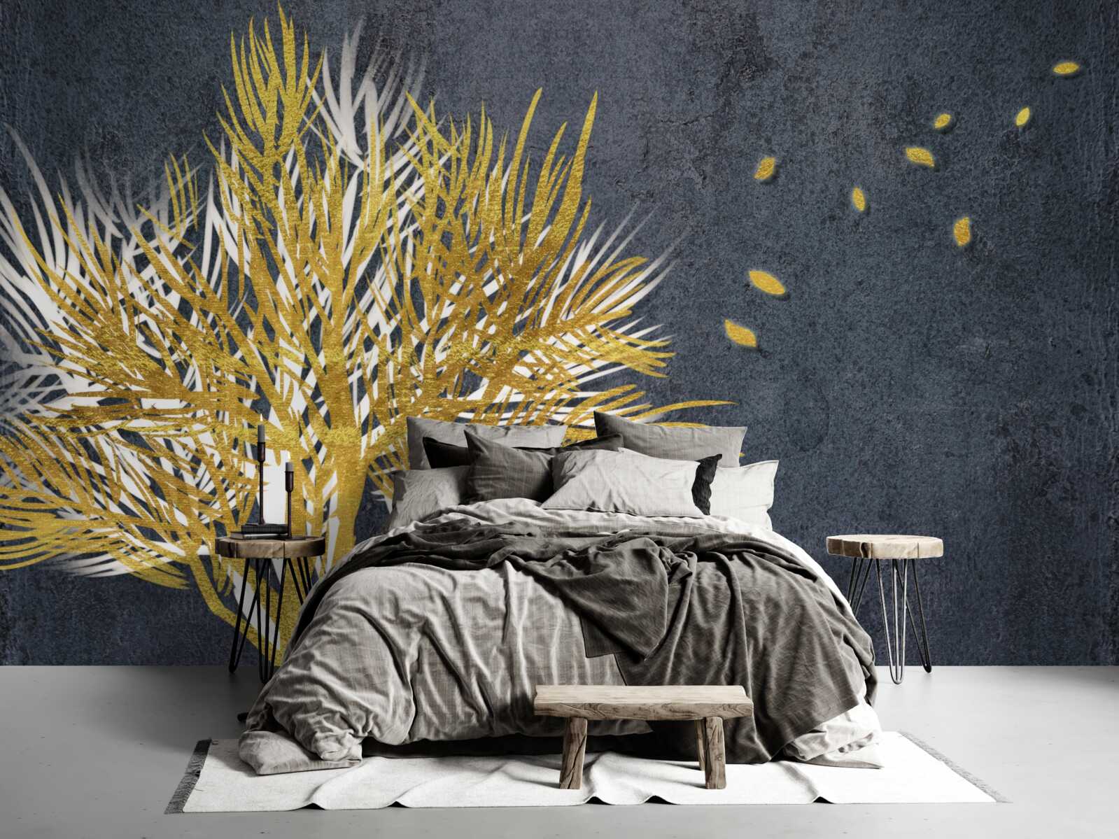 Fototapeta vtáky stúpajú do neba zo zamrznutého lesa