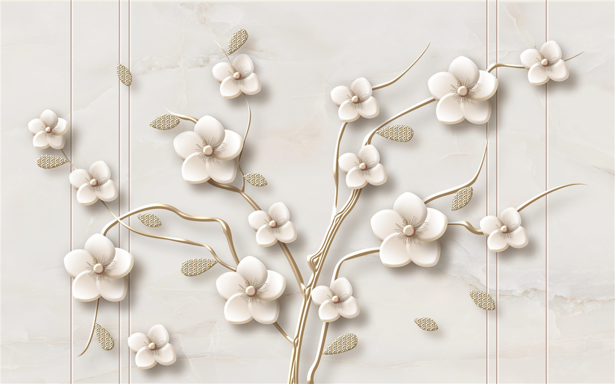 Fototapeta bielo kvitnúci strom