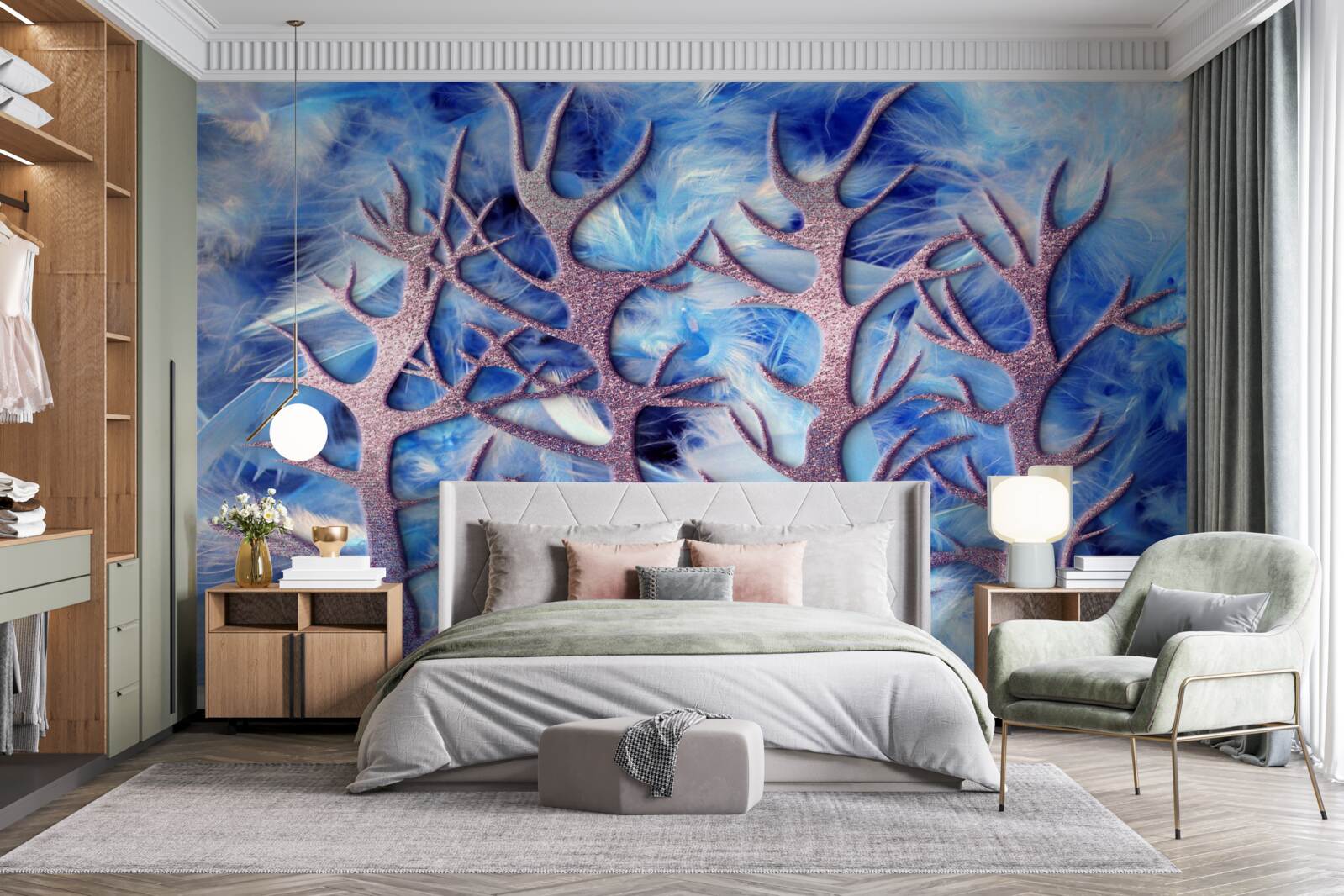 Fototapeta les v studenej zime