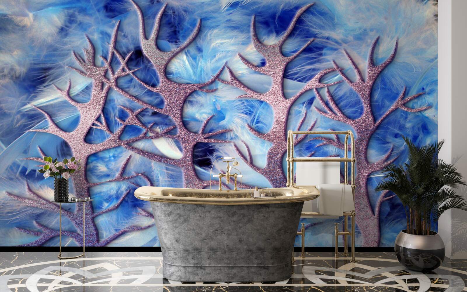 Fototapeta les v studenej zime