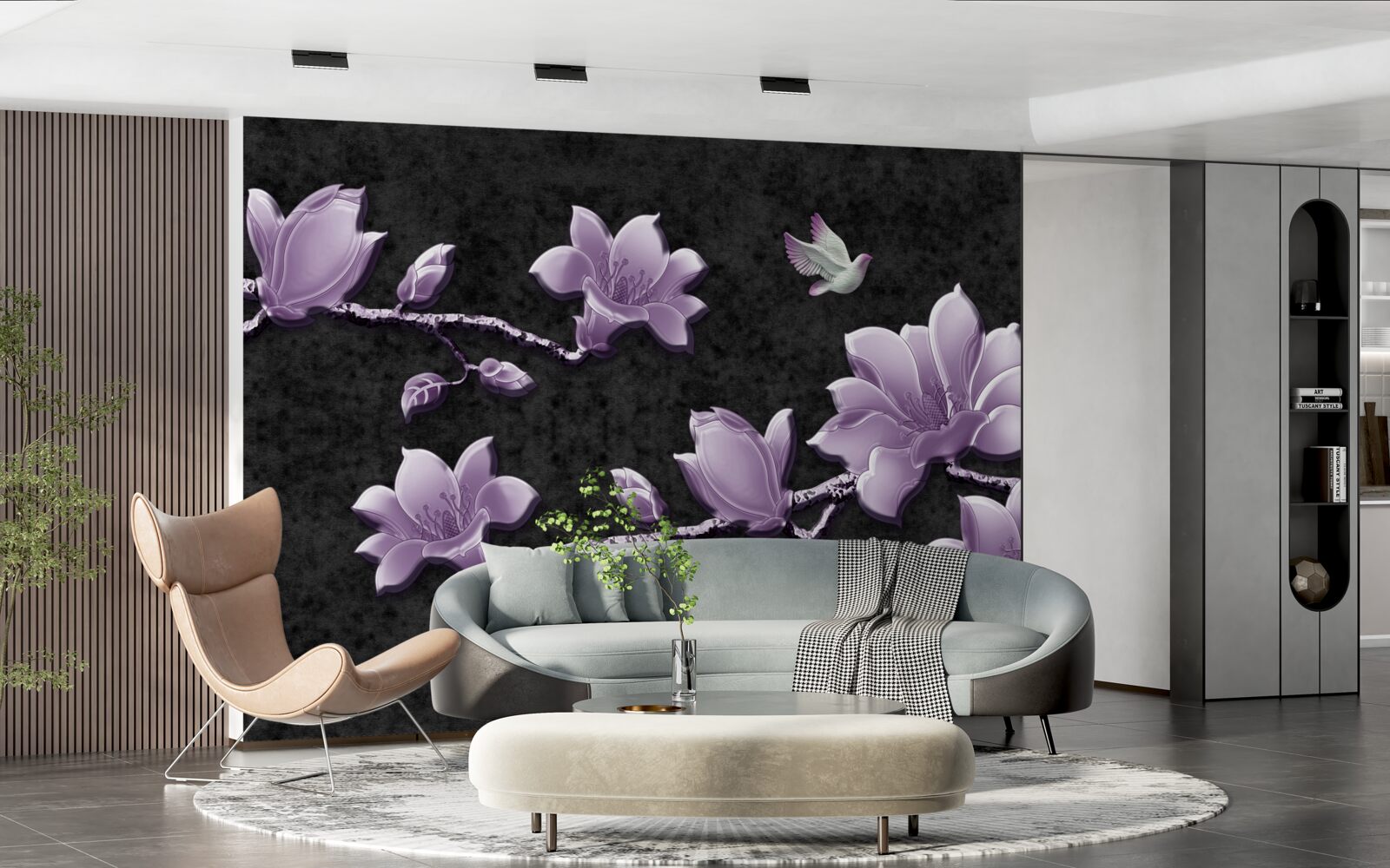 Fototapeta jemné konáre lila magnólie