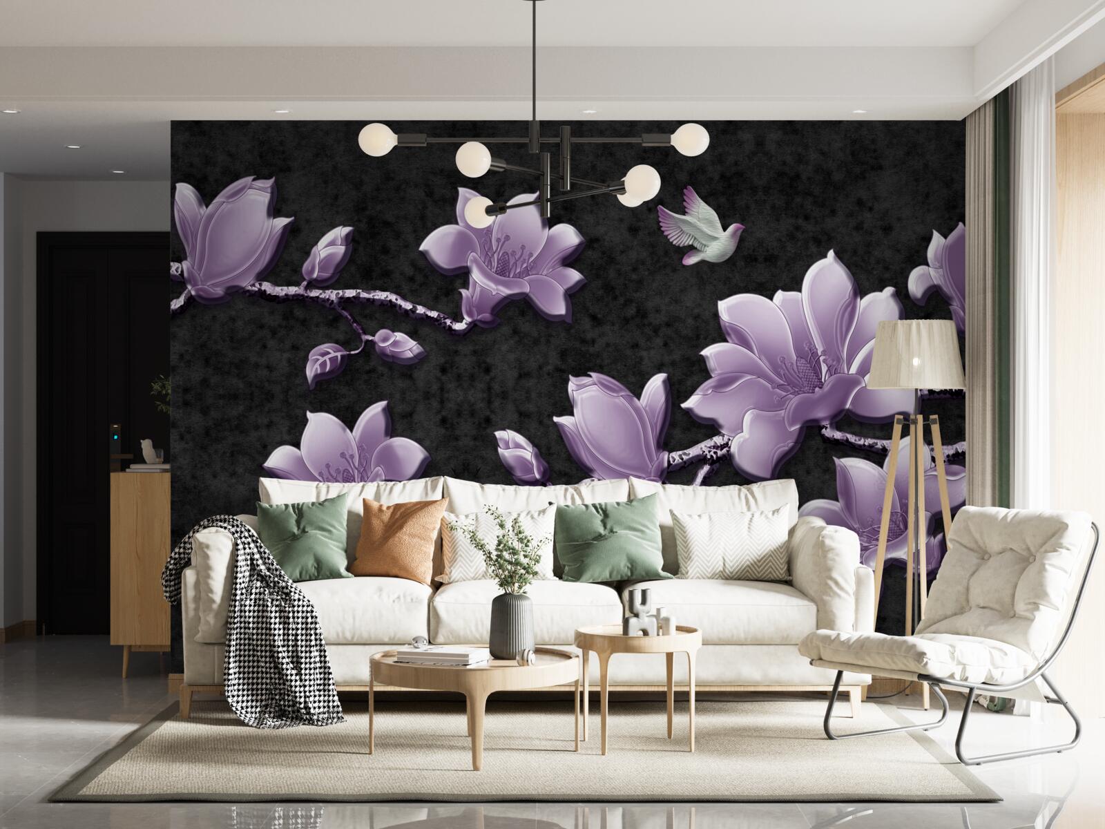 Fototapeta jemné konáre lila magnólie