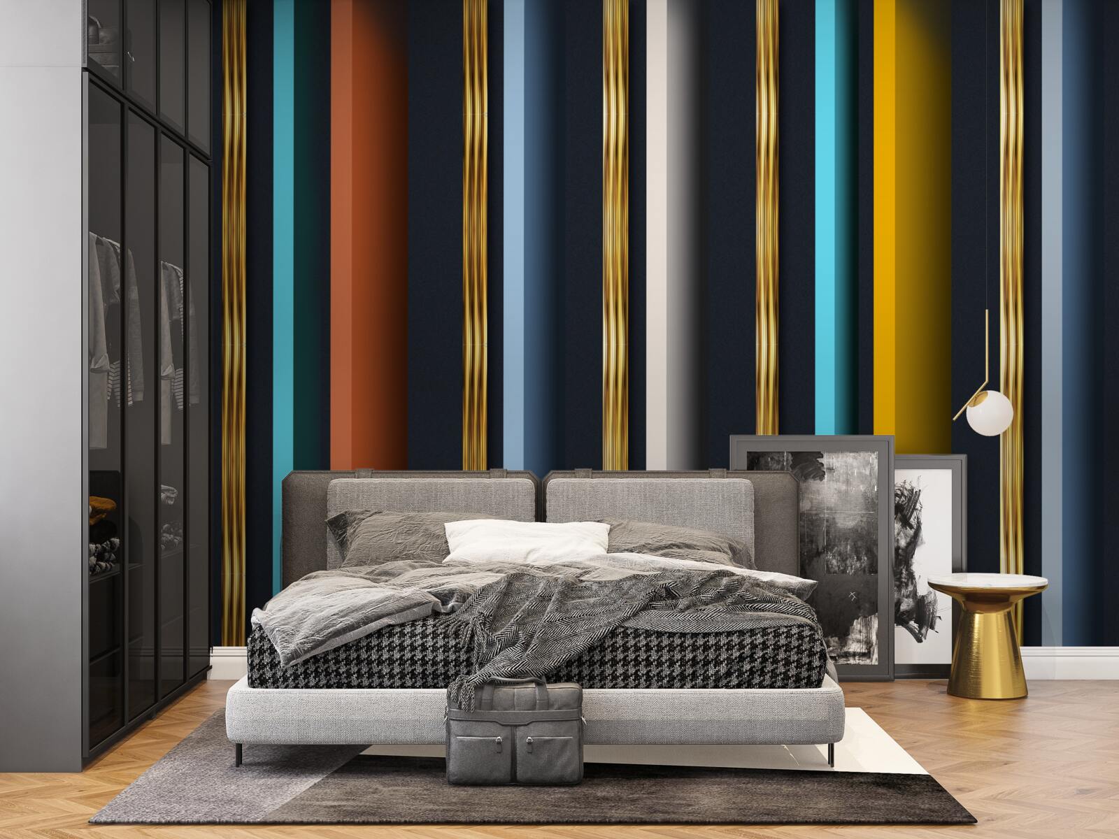 Fototapeta zvislé čiary v rôznych farbách