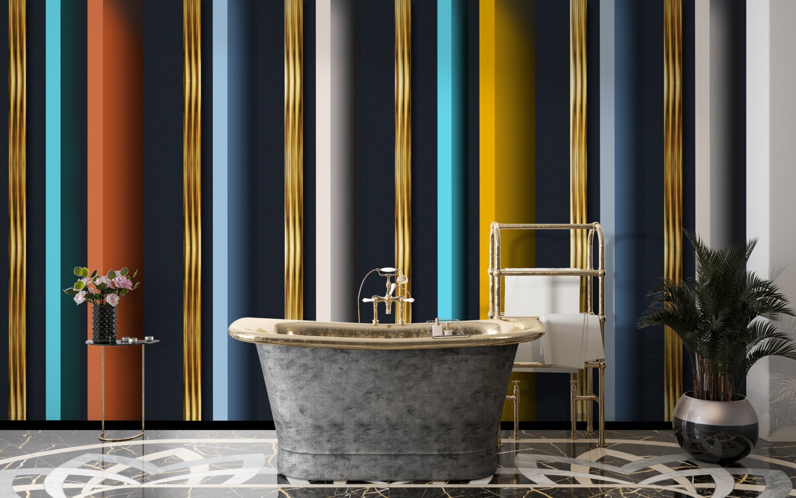 Fototapeta zvislé čiary v rôznych farbách