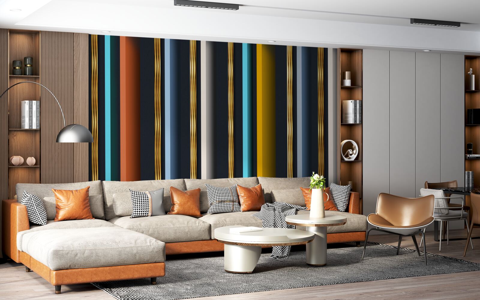 Fototapeta zvislé čiary v rôznych farbách