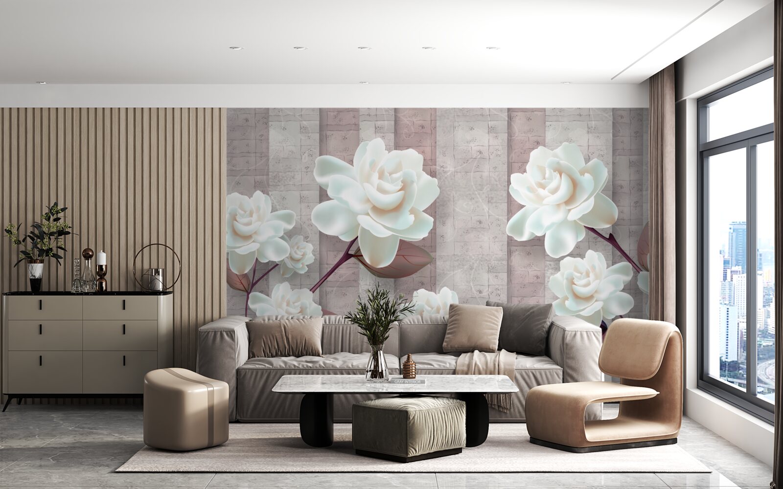 Fototapeta kvety belšie ako sneh na konároch