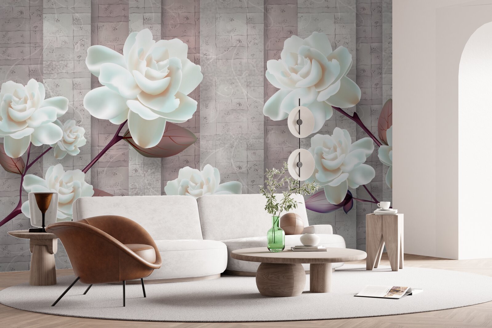 Fototapeta kvety belšie ako sneh na konároch