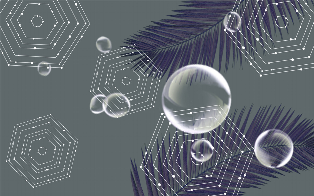 Fototapeta geometria a tvary listov