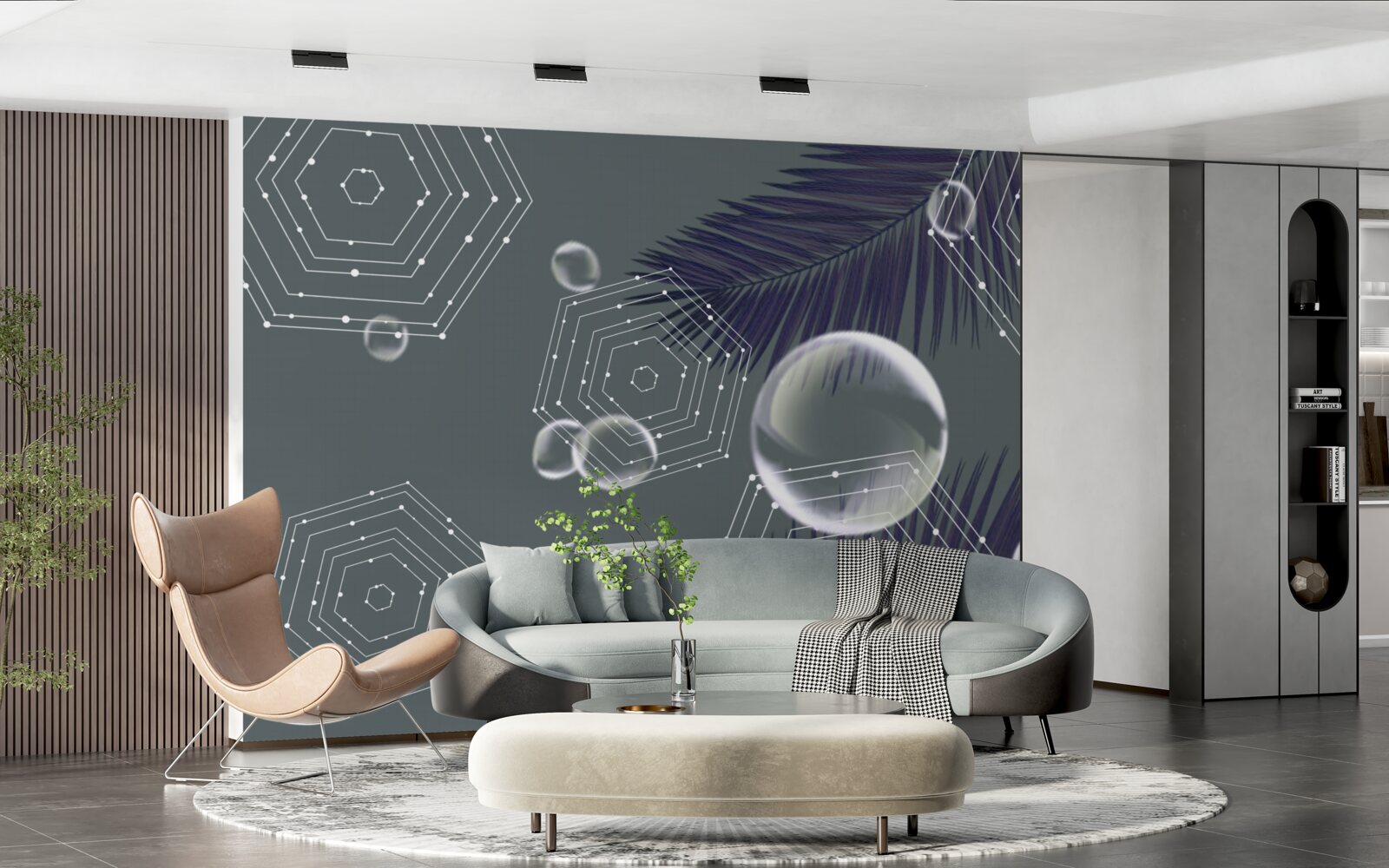 Fototapeta geometria a tvary listov