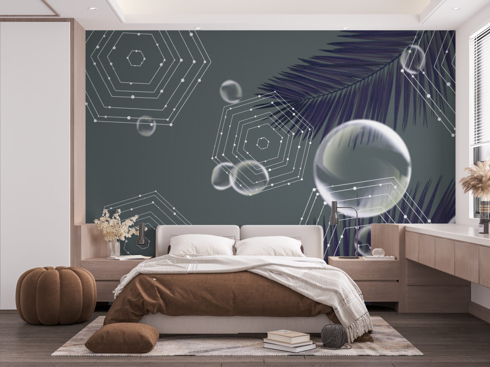 Fototapeta geometria a tvary listov