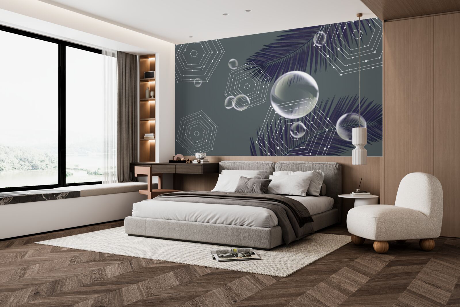 Fototapeta geometria a tvary listov