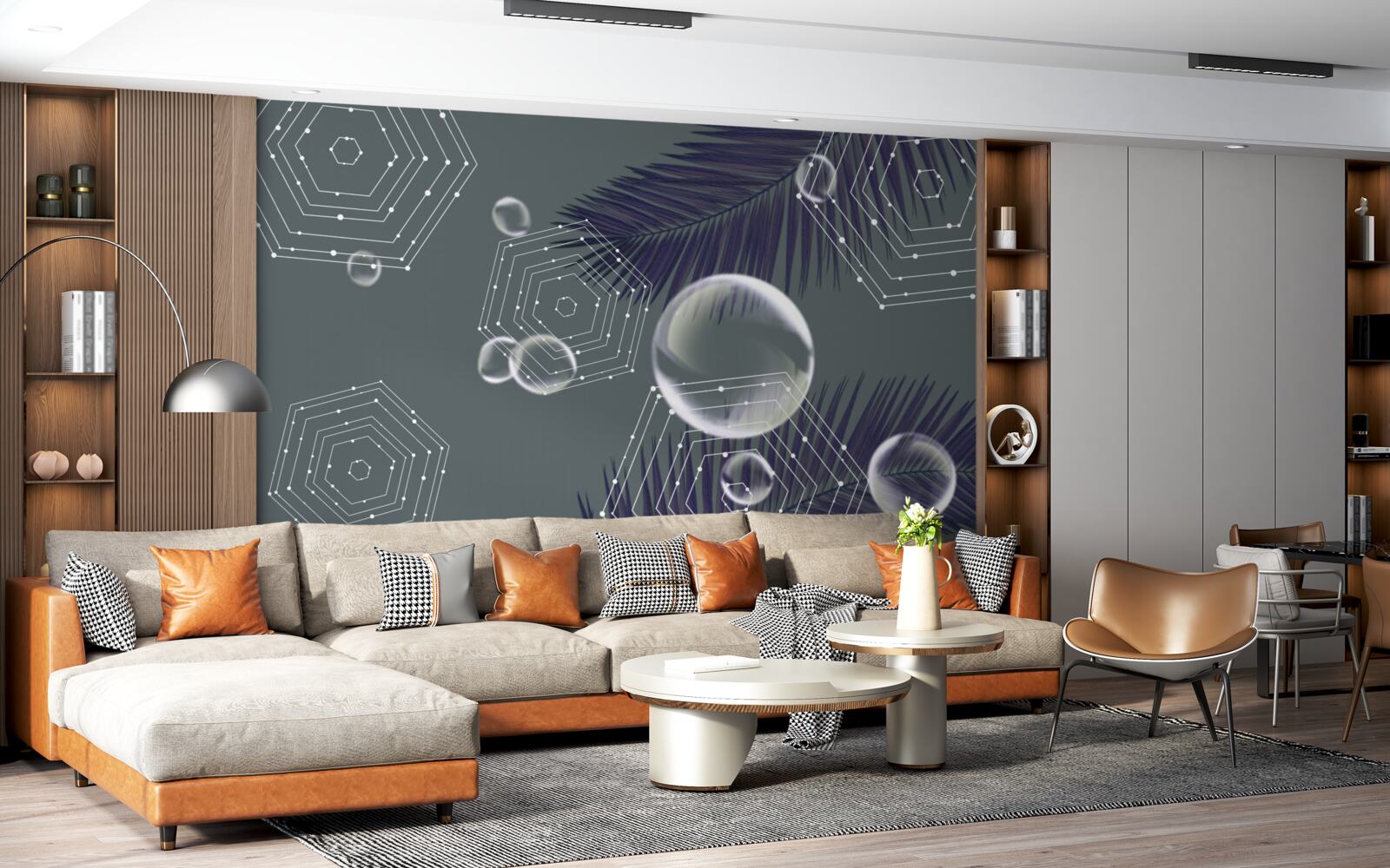 Fototapeta geometria a tvary listov