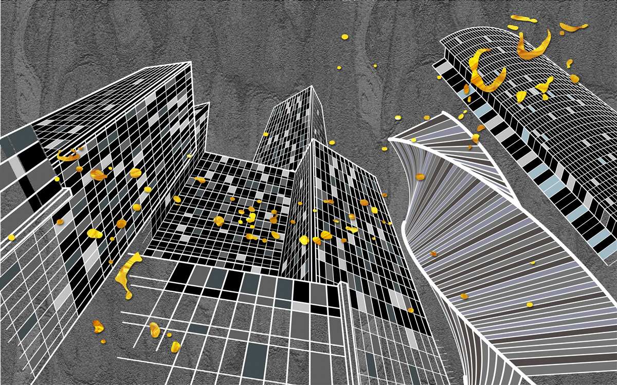 Fototapeta mestská architektúra v geometrickom štýle