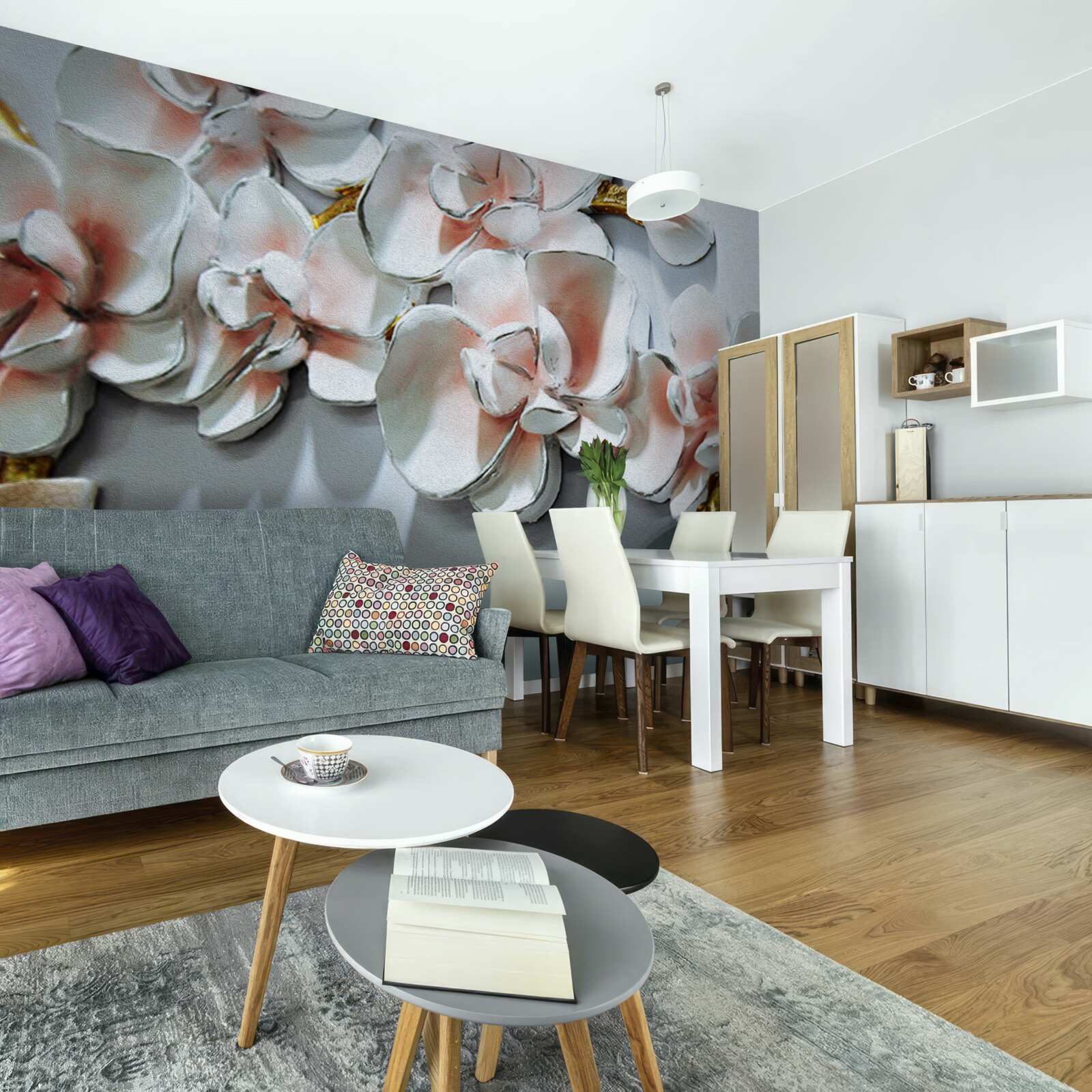 Fototapeta načrtnite vetvy snehovo bielej orchidey